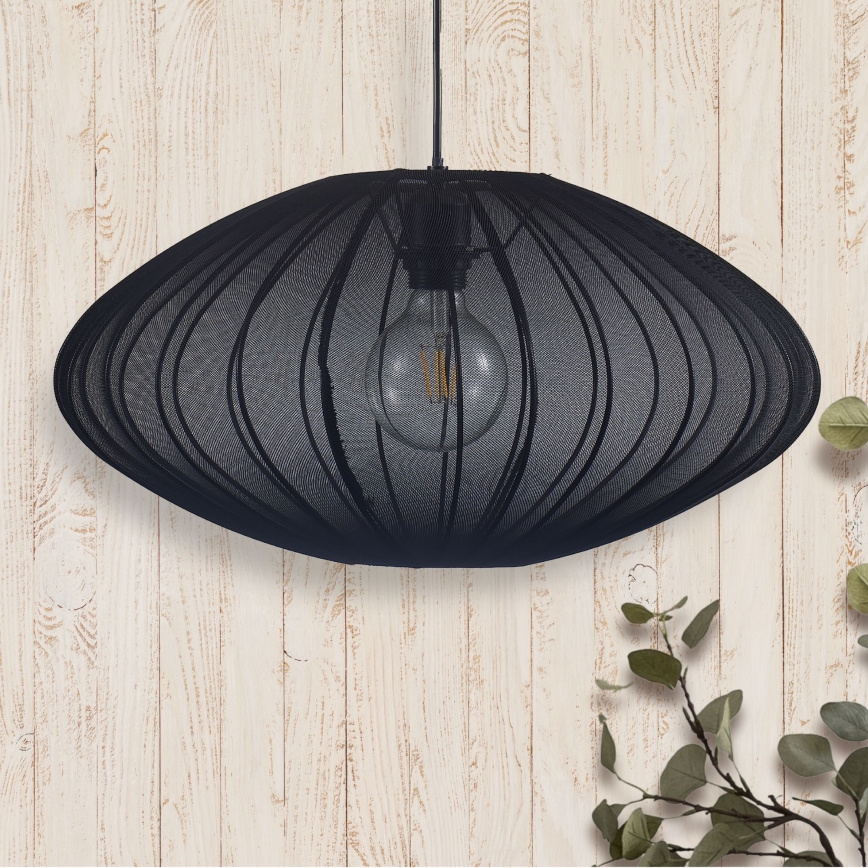 Luster na kablu KINU 1xE27/20W/230V, prečnik 50 cm, crne boje