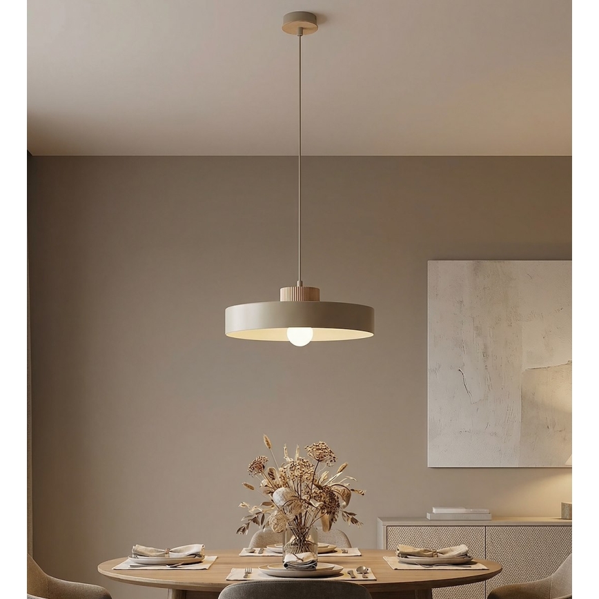 Luster na kablu KIVI 1xE27/15W/230V bež