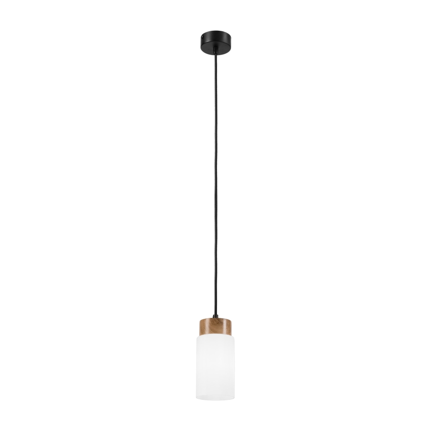 Luster na kablu MARKUS 1xE27/15W/230V crna/hrast