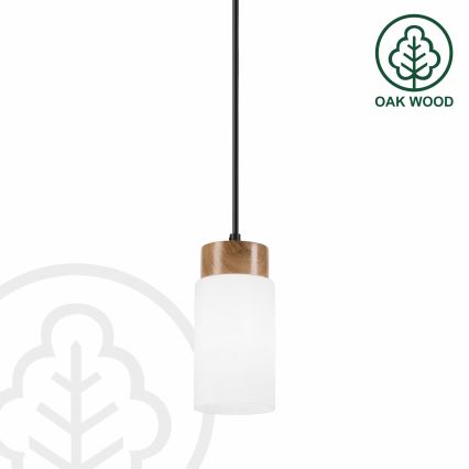 Luster na kablu MARKUS 1xE27/15W/230V crna/hrast