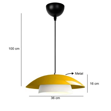 Luster na kablu MOONLIGH 1xE27/40W/230V žuta