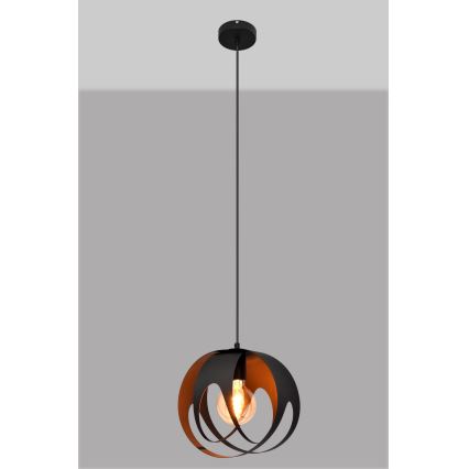 Luster na kablu MOONLIGHT 1xE27/15W/230V crna