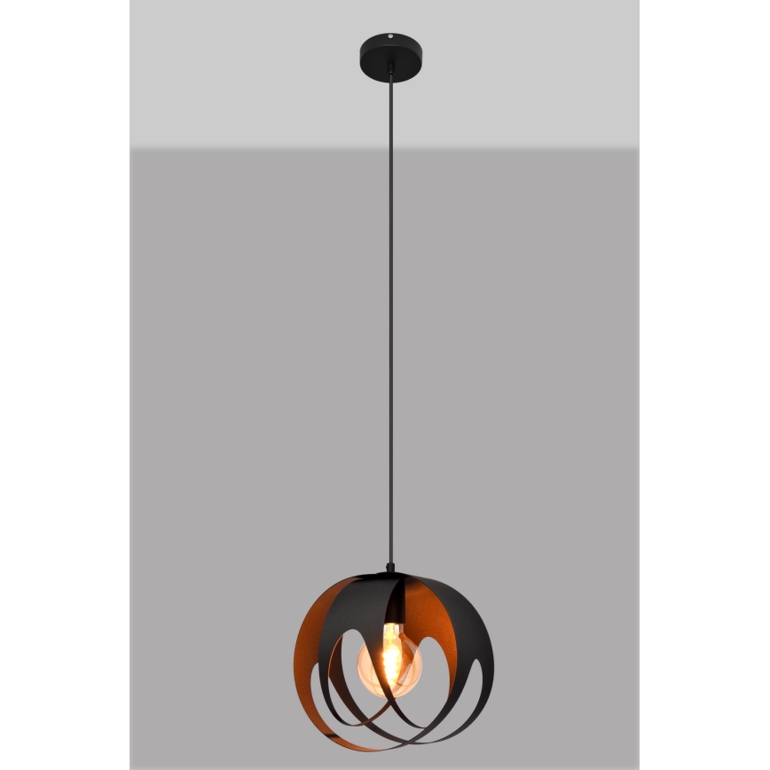 Luster na kablu MOONLIGHT 1xE27/15W/230V crna
