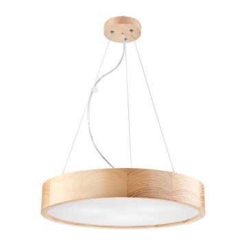Luster na kablu NATURAL 3xE27/60W/230V, prečnik 47 cm, od borovine