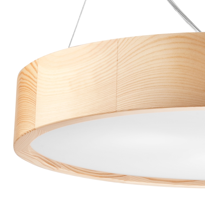 Luster na kablu NATURAL 3xE27/60W/230V, prečnik 47 cm, od borovine