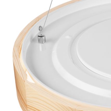 Luster na kablu NATURAL 3xE27/60W/230V, prečnik 47 cm, od borovine