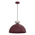 Luster na kablu NEVIS 1xE27/15W/230V Ø 38 cm bordo