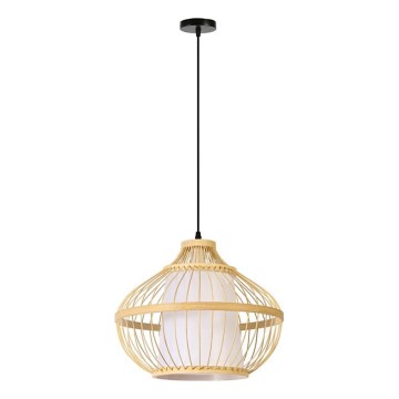 Luster na kablu PINCHOS 1xE27/40W/230V prečnik 40 cm bambus