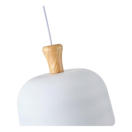 Luster na kablu SIMPLO 1xE27/15W/230V, bela, prečnik 27 cm