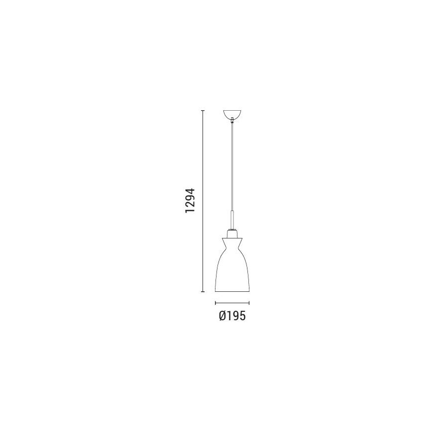 Luster na kablu SIMPLO 1xE27/15W/230V, beo, prečnik 19,5 cm