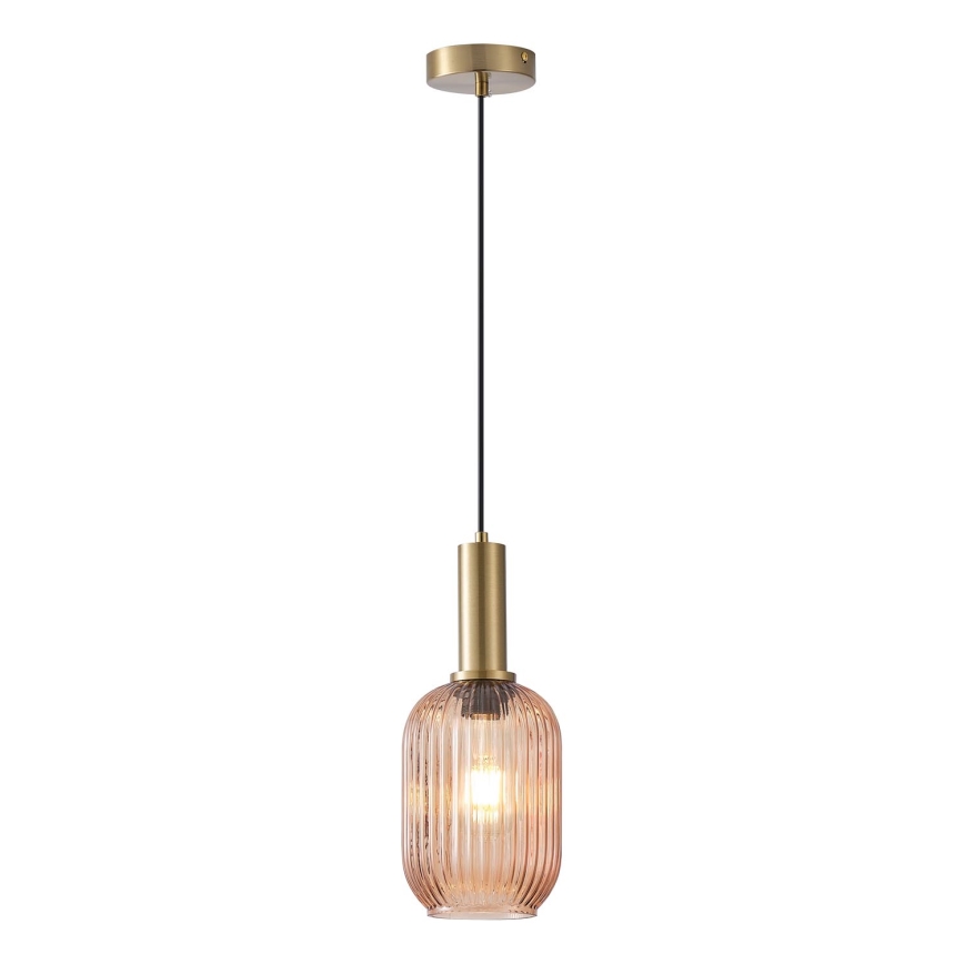Luster na kablu TOPAZ 1xE27/15W/230V braon prečnik 13 cm