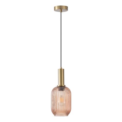Luster na kablu TOPAZ 1xE27/15W/230V braon prečnik 13 cm