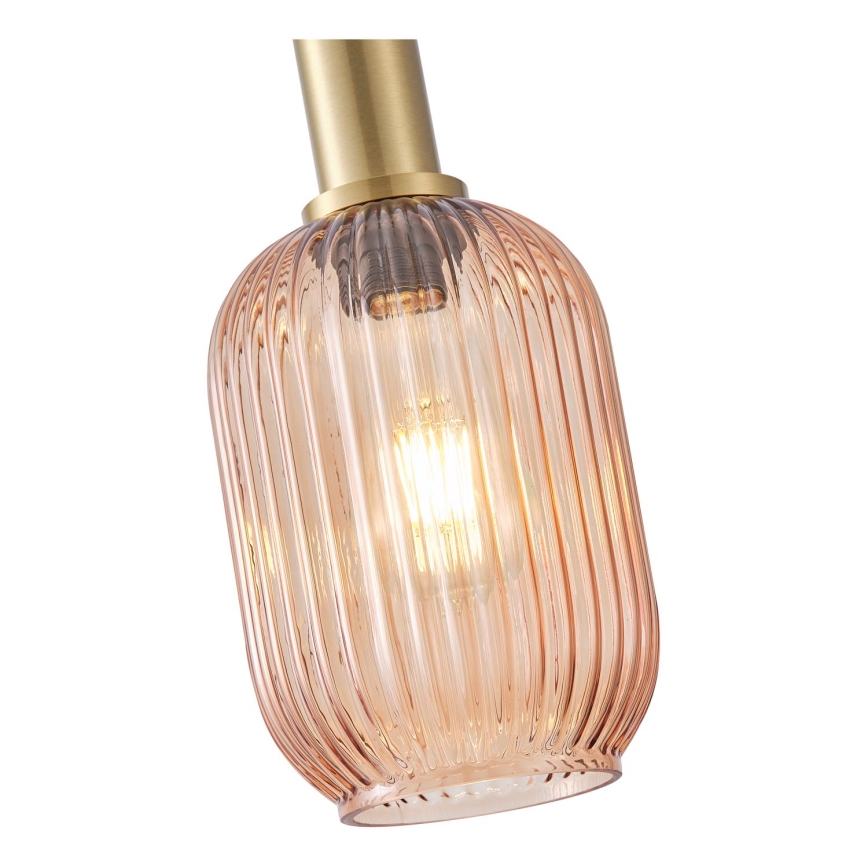 Luster na kablu TOPAZ 1xE27/15W/230V braon prečnik 13 cm