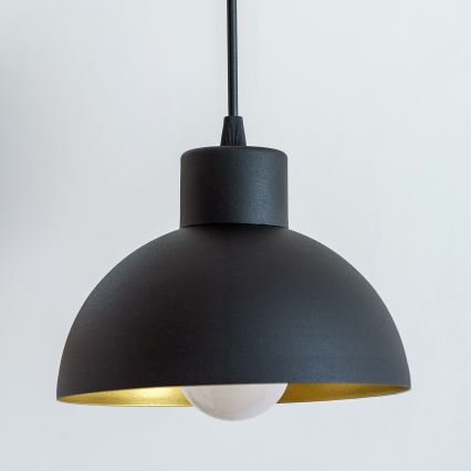 Luster na kablu VESPER 1xE27/15W/230 prečnik 18 cm crna/zlatna