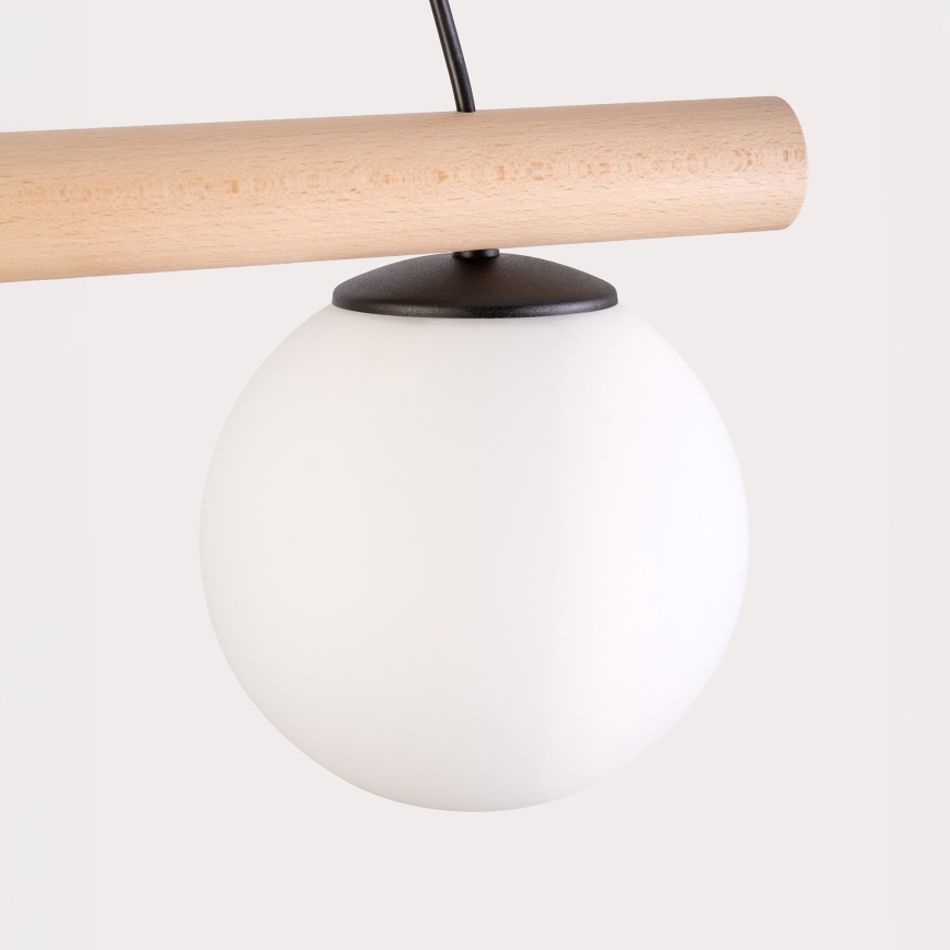 Luster na kablu WOODSTOCK 2xE27/15W/230V drvo/crna