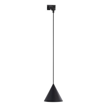 Luster na kablu za 1-fazni šinski sistem CONO 1xE27/15W/230V, crne boje