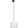 Luster na kablu za 3-fazni šinski sistem TRACER 1xE27/15W/230V, prečnika 30 cm, crna/bela