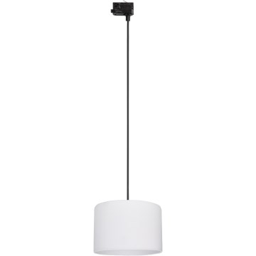 Luster na kablu za 3-fazni šinski sistem TRACER 1xE27/15W/230V, prečnika 30 cm, crna/bela