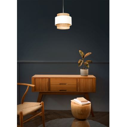 Luster na kanapu BOHO 1xE27/60W/230V pr. 20 cm krem/juta