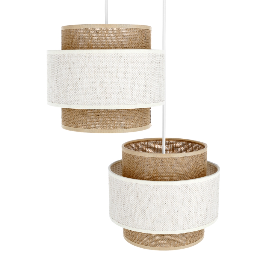 Luster na kanapu BOHO 2xE27/60W/230V krem/juta