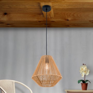 Luster na kanapu JUNGLE 1xE27/40W/230V, prečnik 31 cm, od konoplje