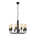 Luster na lancu 10xE27/60W/230V crne boje