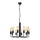 Luster na lancu 10xE27/60W/230V crne boje