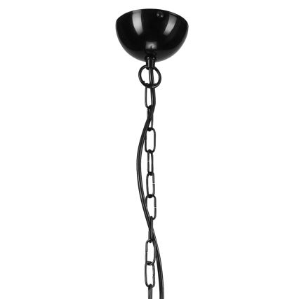 Luster na lancu 10xE27/60W/230V crne boje