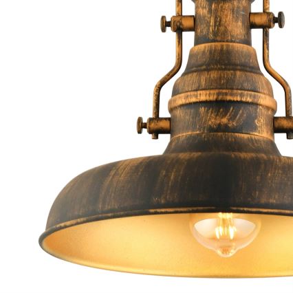 Luster na lancu 1xE27/40W/230V bronzan