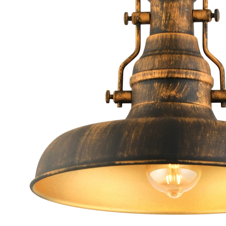 Luster na lancu 1xE27/40W/230V bronzan