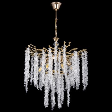 Luster na lancu 6xE14/60W/230V, prečnik 53 cm, zlatne boje