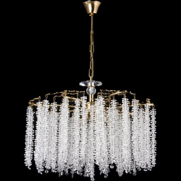 Luster na lancu 7xE14/60W/230V, prečnik 54 cm, zlatne boje