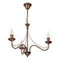 Luster na lancu ANTON 3xE14/15W/230V bronzan