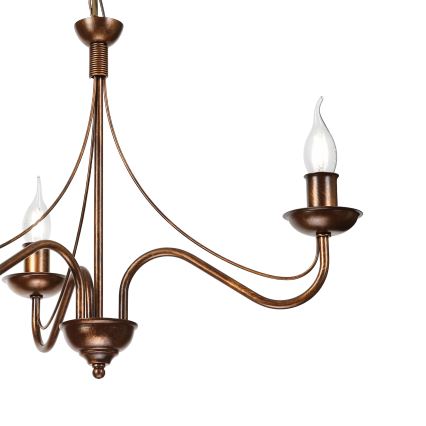 Luster na lancu ANTON 3xE14/15W/230V bronzan