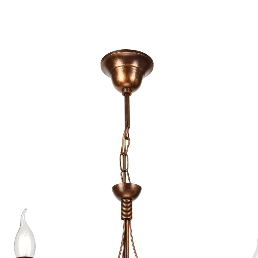 Luster na lancu ANTON 3xE14/15W/230V bronzan