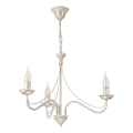 Luster na lancu ANTON 3xE14/60W/230V bela patina