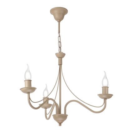 Luster na lancu ANTON 3xE14/60W/230V bež