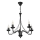Luster na lancu ANTON 5xE14/15W/230V crne boje