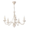 Luster na lancu ANTON 5xE14/60W/230V bela patina