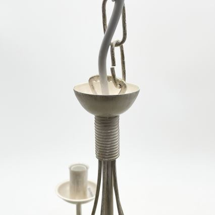 Luster na lancu ANTON 5xE14/60W/230V bela patina