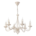 Luster na lancu ANTON 6xE14/60W/230V bela patina