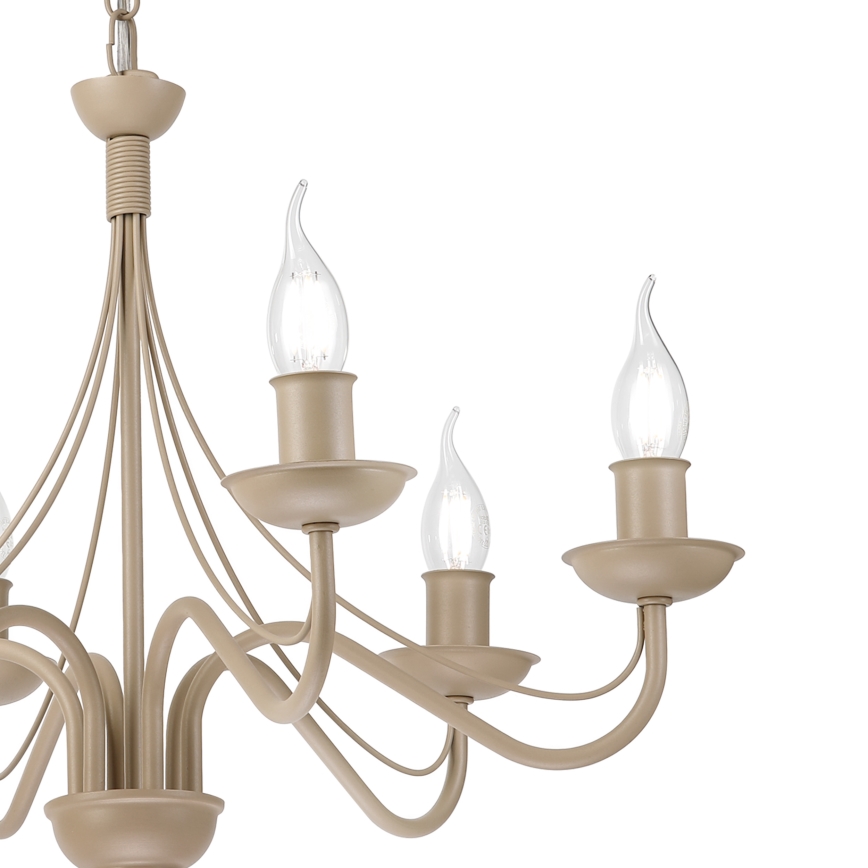 Luster na lancu ANTON 6xE14/60W/230V bež