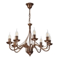 Luster na lancu ANTON 8xE14/60W/230V bronzan