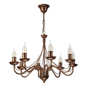 Luster na lancu ANTON 8xE14/60W/230V bronzan
