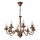 Luster na lancu ANTON 8xE14/60W/230V bronzan