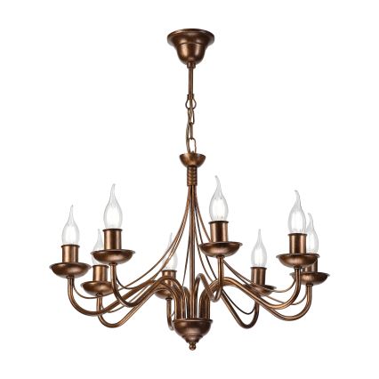 Luster na lancu ANTON 8xE14/60W/230V bronzan