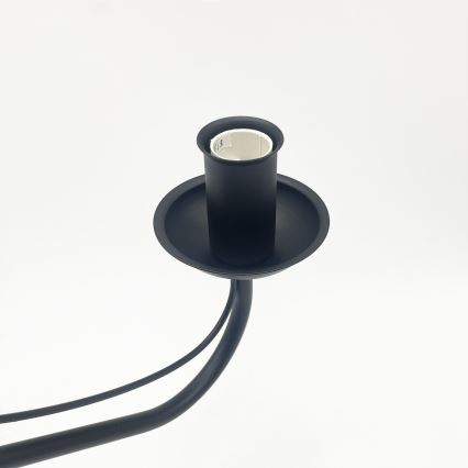 Luster na lancu ANTON 8xE14/60W/230V crna