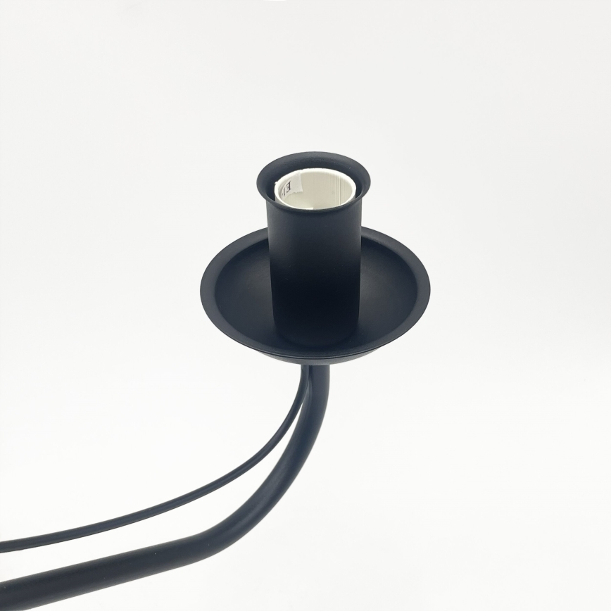 Luster na lancu ANTON 8xE14/60W/230V crna