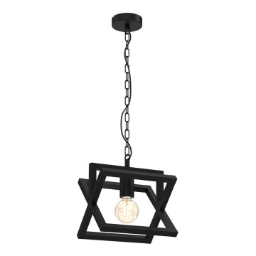 Luster na lancu ARNOLD 1xE27/60W/230V crne boje