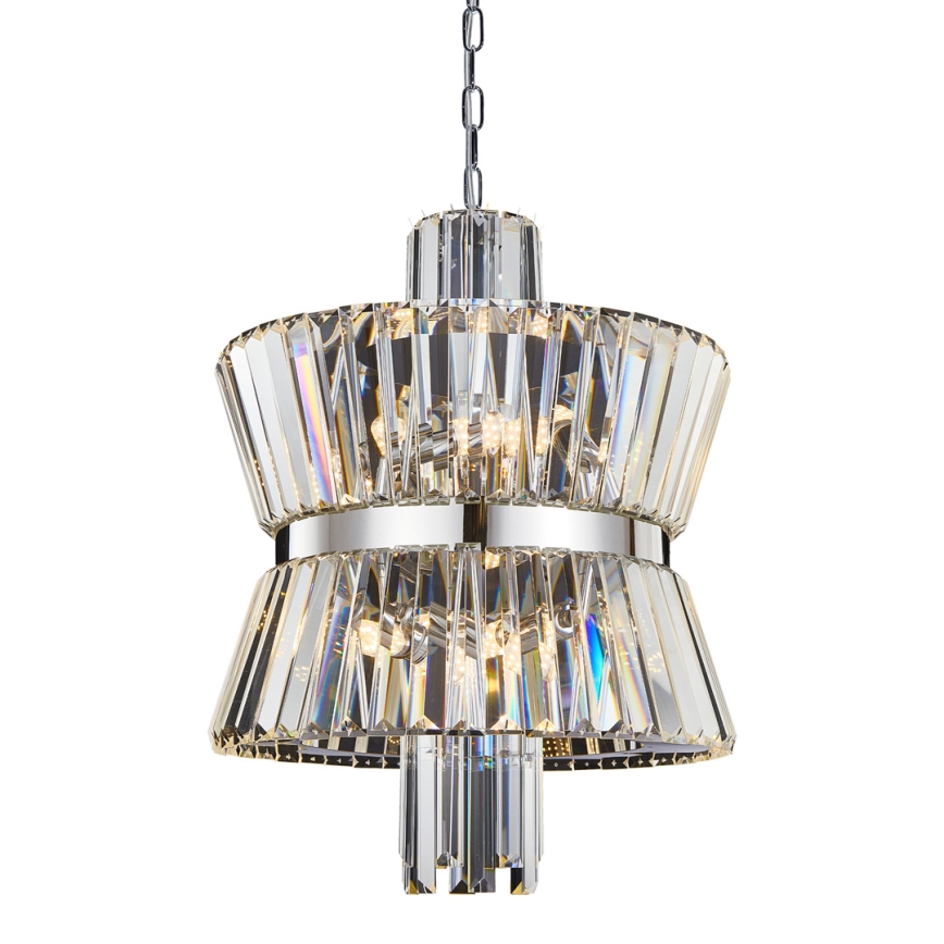 Luster na lancu AURELIA 8xE14/40W/230V matni hrom